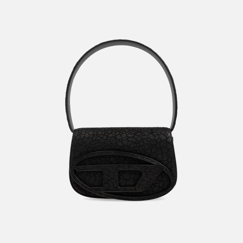 Diesel 1 DR Cracked Leather Bag - Black sold by Kith