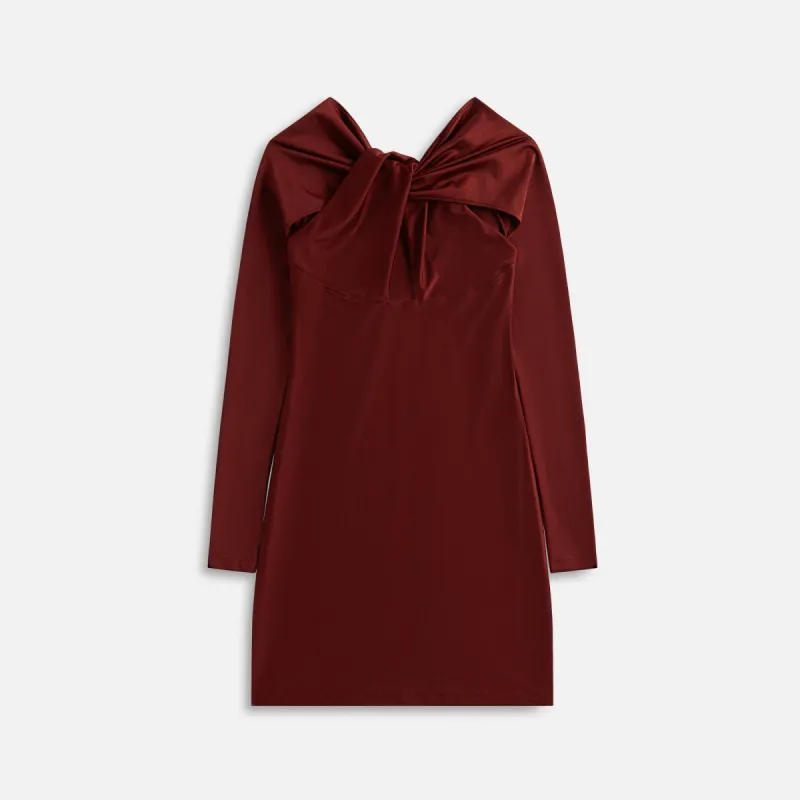 Coperni Twisted Cutout Jersey Dress - Red sold by Kith