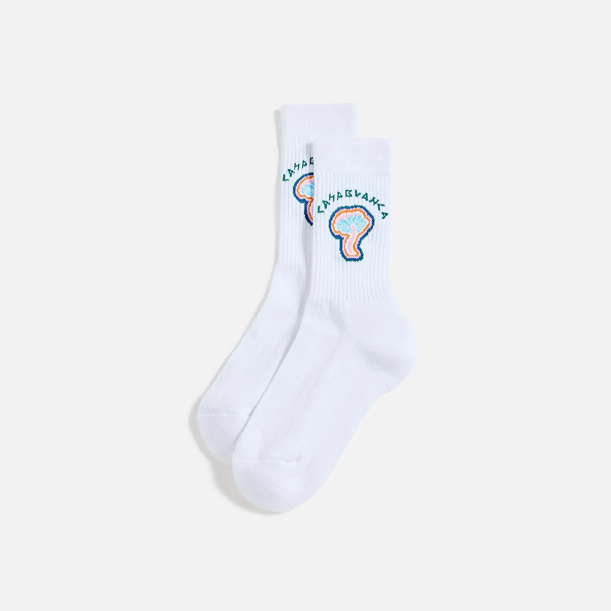 Casablanca Rainbow Mushroom Socks - White sold by Kith