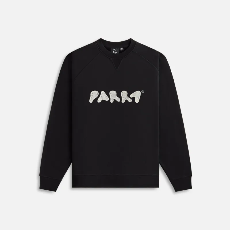 by Parra Blob Logo Crew Neck Sweatshirt - Washed Black sold by Kith