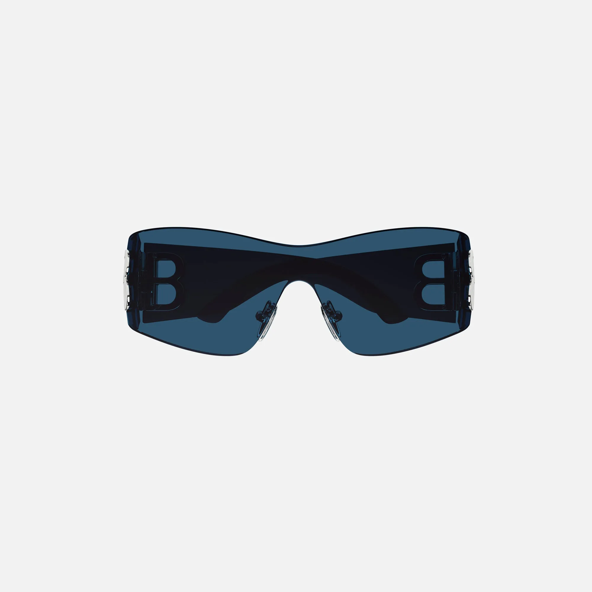 Balenciaga Injected Mask Sunglass - Blue sold by Kith