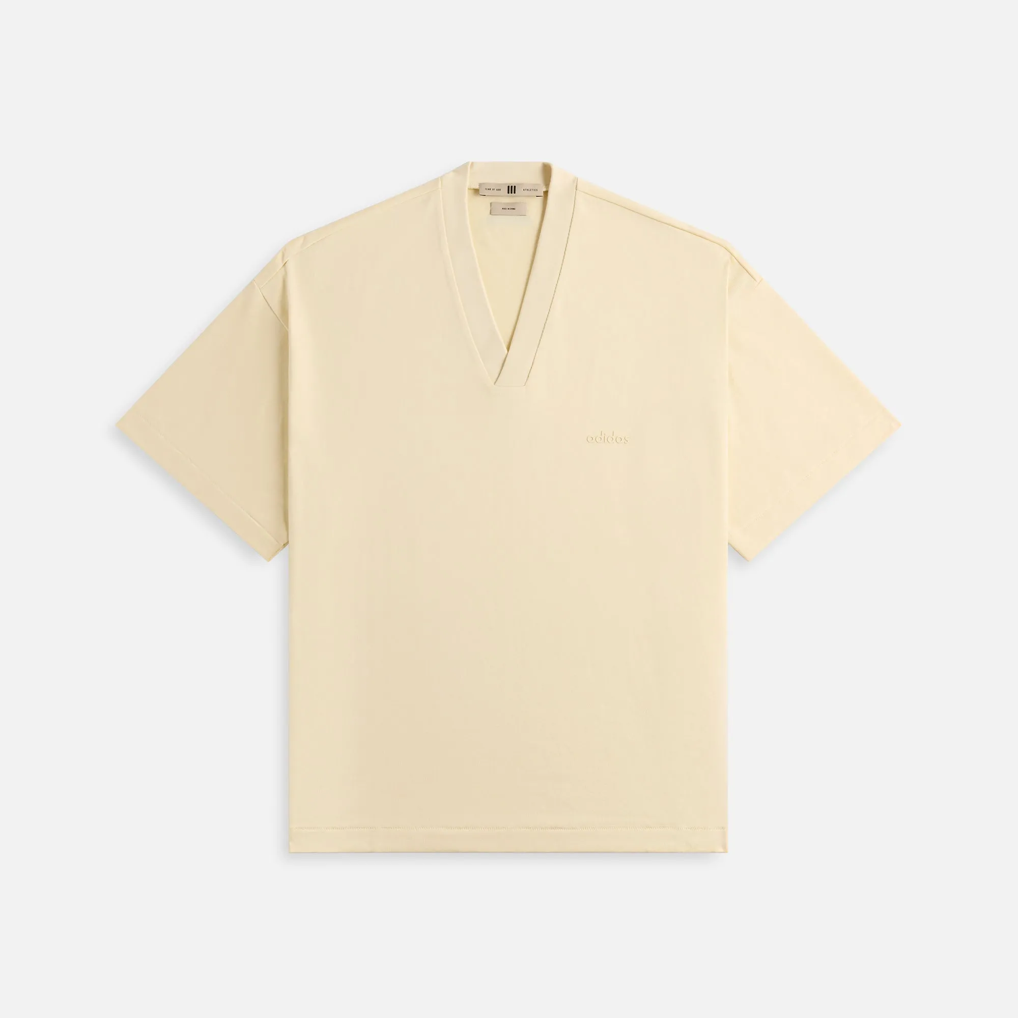adidas x Fear of God Athletics Heavy Jersey V-Neck Tee - Pale sold by Kith