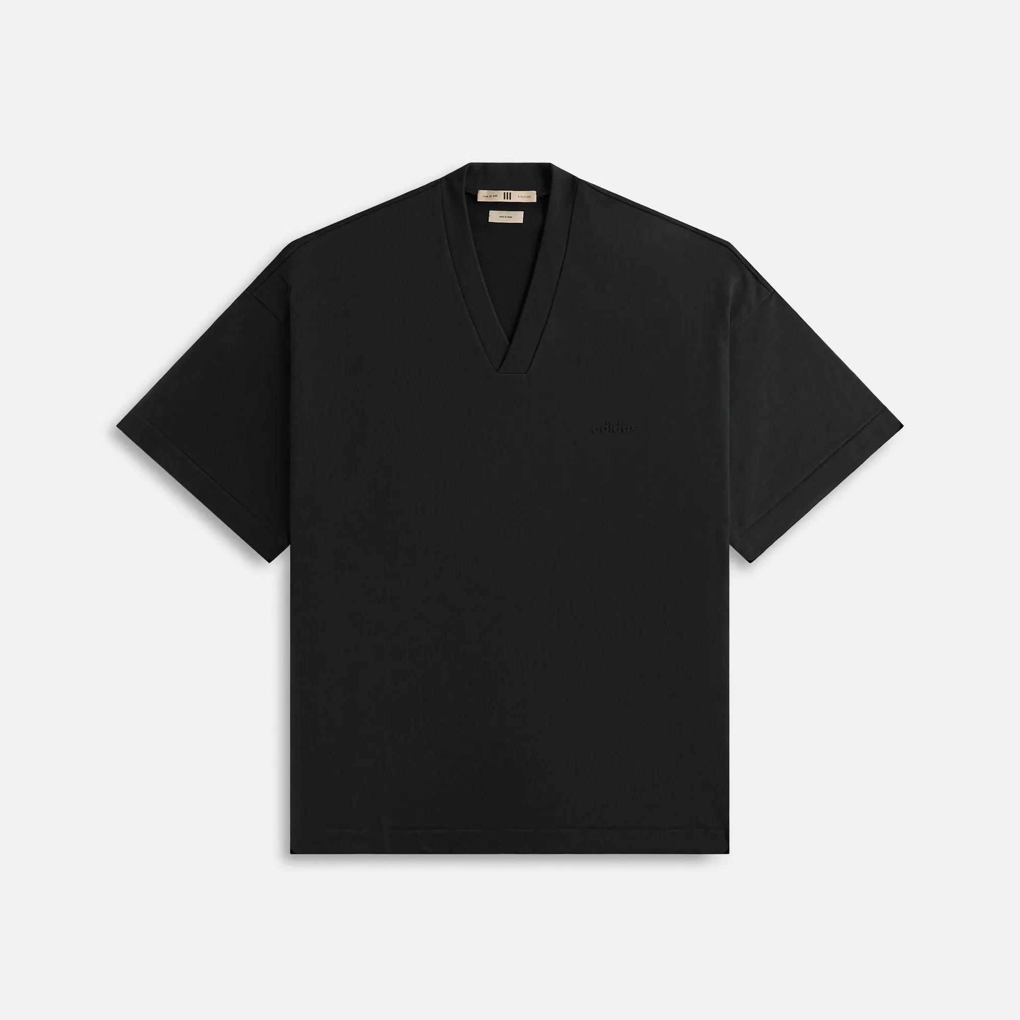 adidas x Fear of God Athletics Heavy Jersey V-Neck Tee - Black sold by Kith