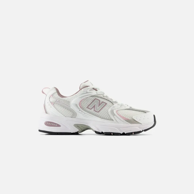 New Balance 530 - White / Silver Metallic / Ice Wine / Mid Century Pink sold by Kith