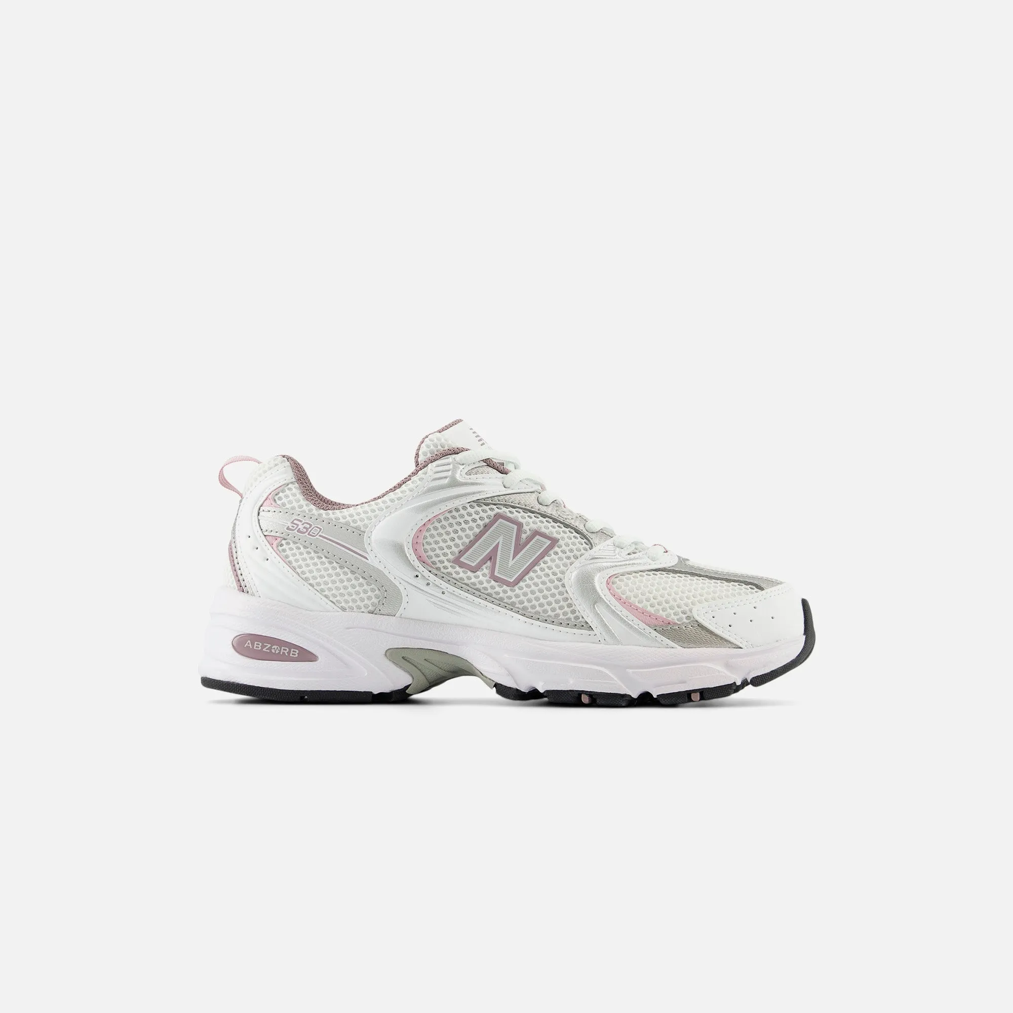 New Balance 530 - White / Silver Metallic / Ice Wine / Mid Century Pink sold by Kith