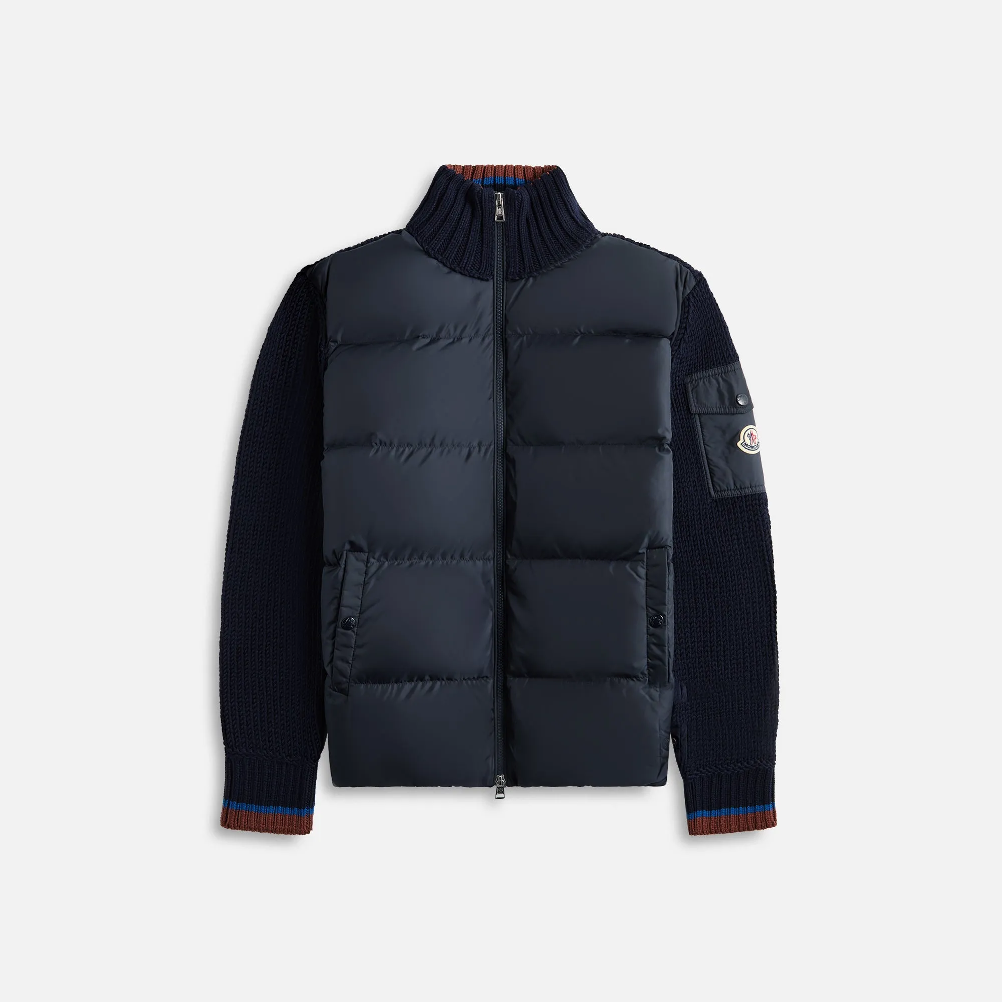 Moncler Comfort Round Wool Cardigan - Navy sold by Kith