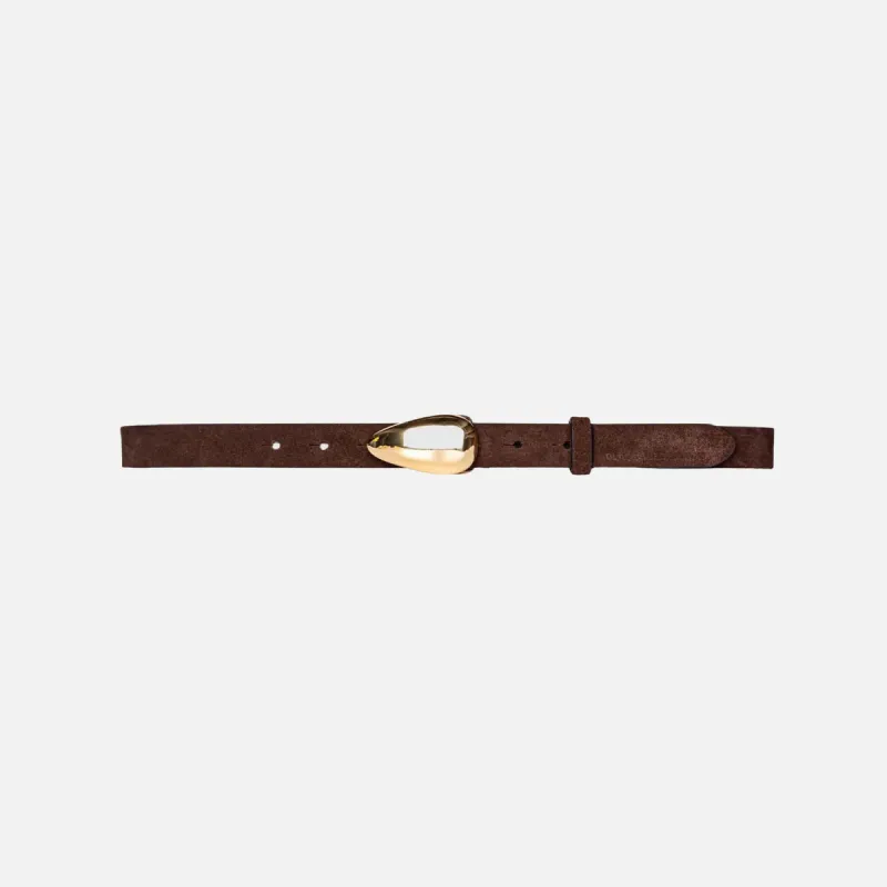 Black Suede Studio Bean Belt - Brown Suede sold by Kith