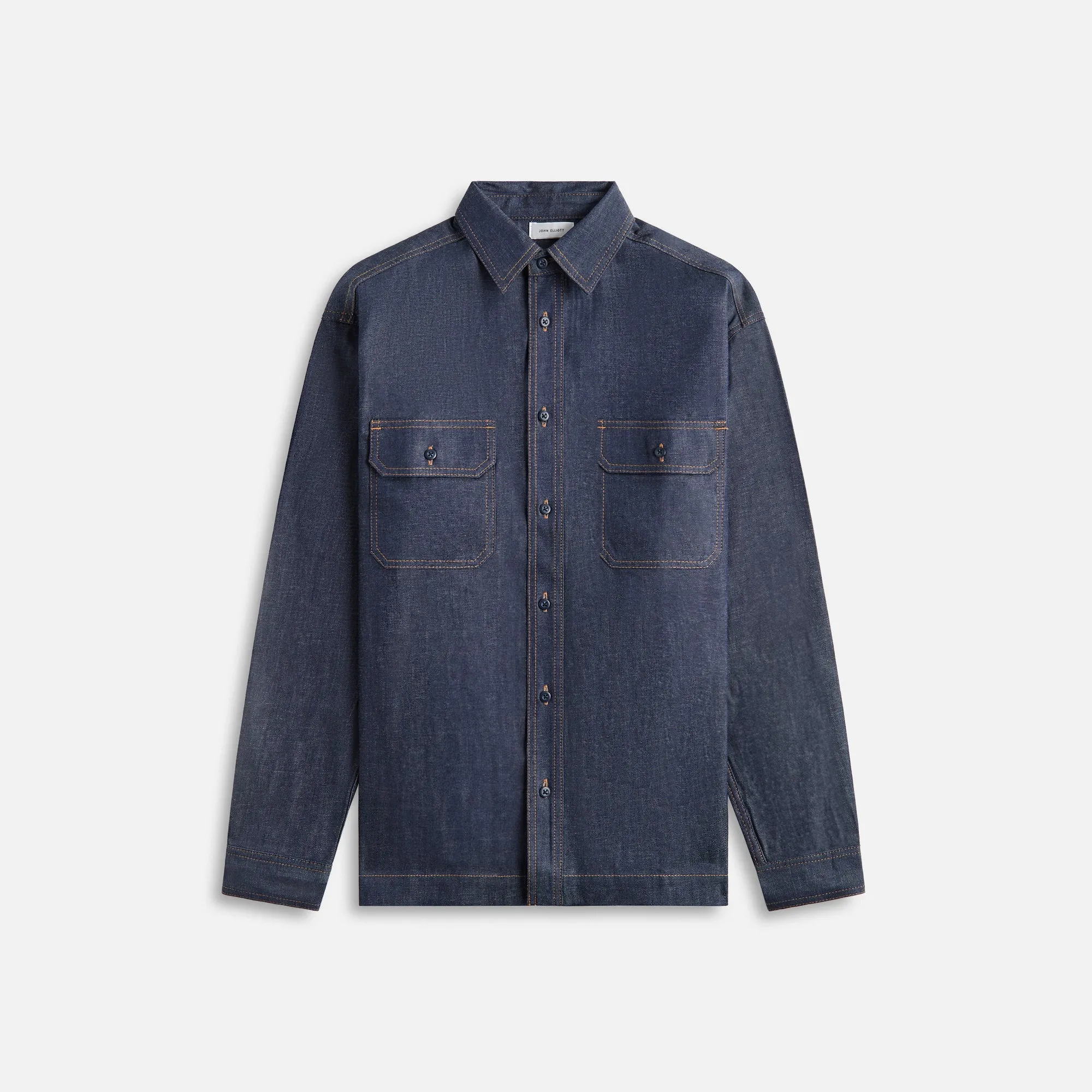 John Elliott Princeton Work Shirt - Dark Indigo sold by Kith