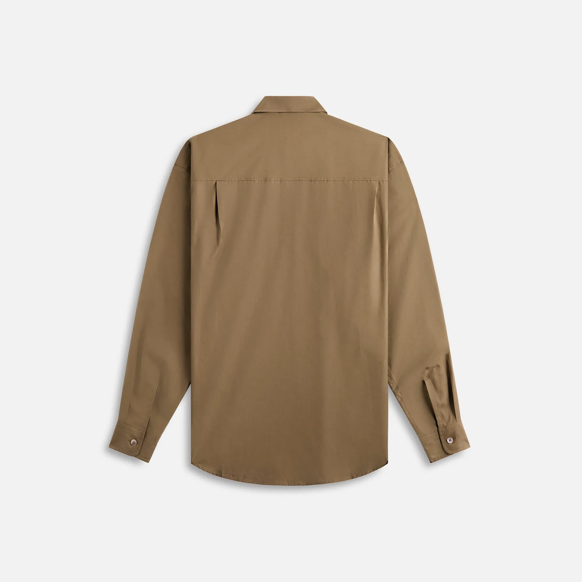 Auralee Washed Finx Twill Big Shirt - Brown sold by Kith product image thumbnail 2