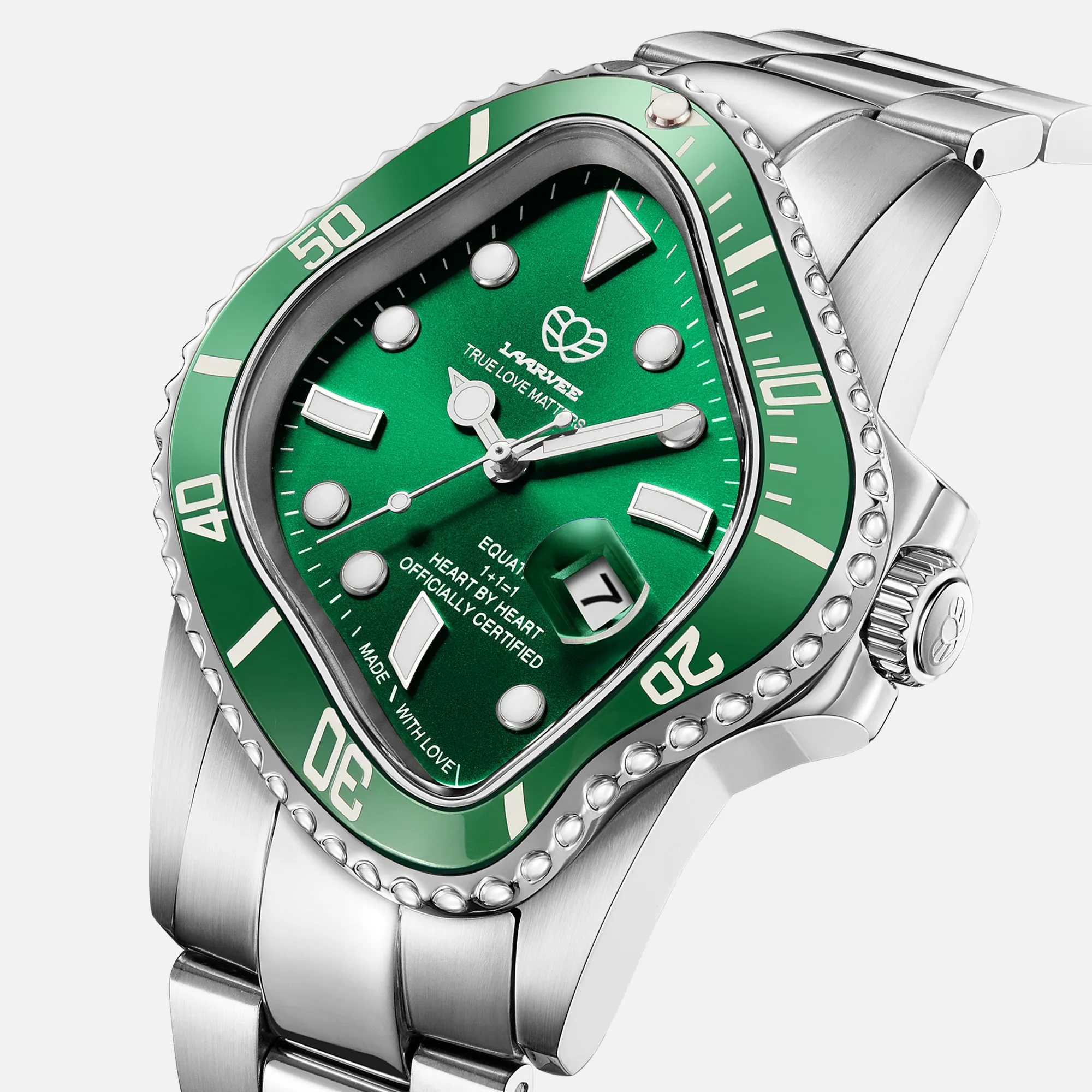 LAARVEE Silver Precision Steel - Green Bezel / Green Dial sold by Kith product image thumbnail 3