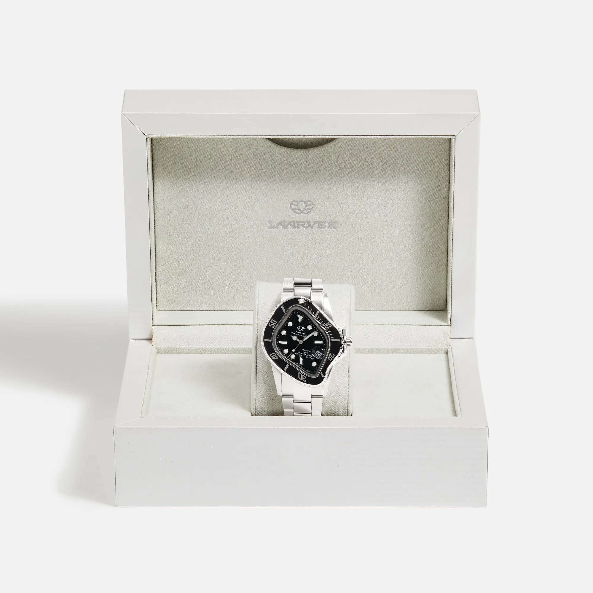 LAARVEE Silver Precision Steel - Black Bezel / Black Dial sold by Kith product image thumbnail 4