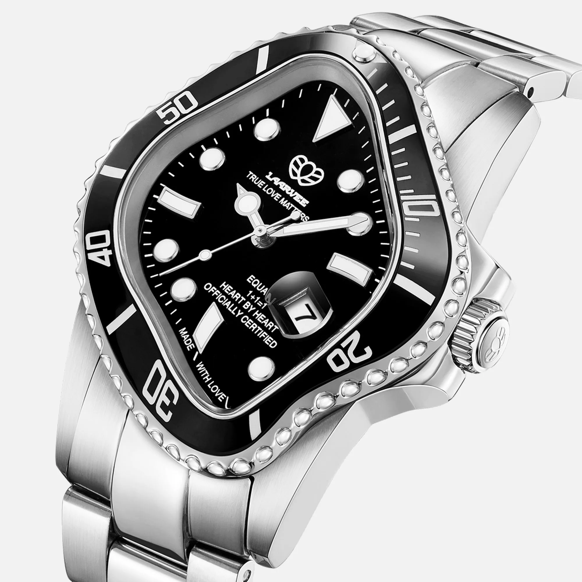 LAARVEE Silver Precision Steel - Black Bezel / Black Dial sold by Kith product image thumbnail 3