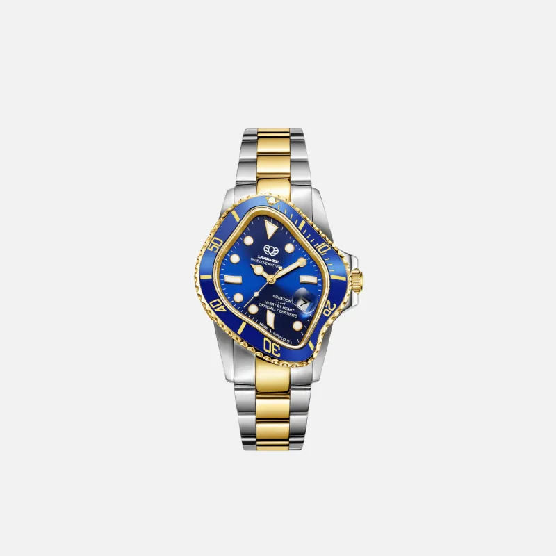 LAARVEE Silver & Golden Precision Steel - Blue Bezel / Blue Dial made by Kith