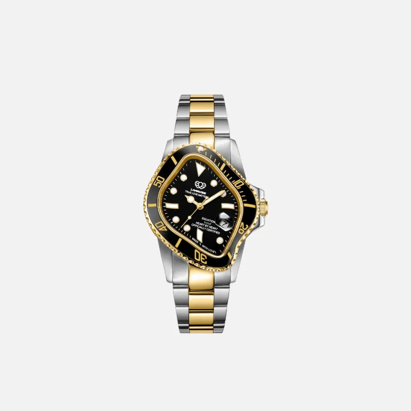 LAARVEE Silver & Golden Precision Steel - Black Bezel / Black Dial sold by Kith