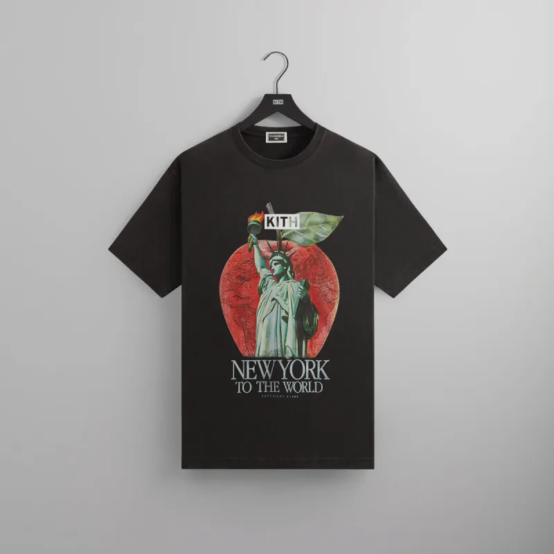 Kith NY to the World Liberty Apple Vintage Tee - Black sold by Kith