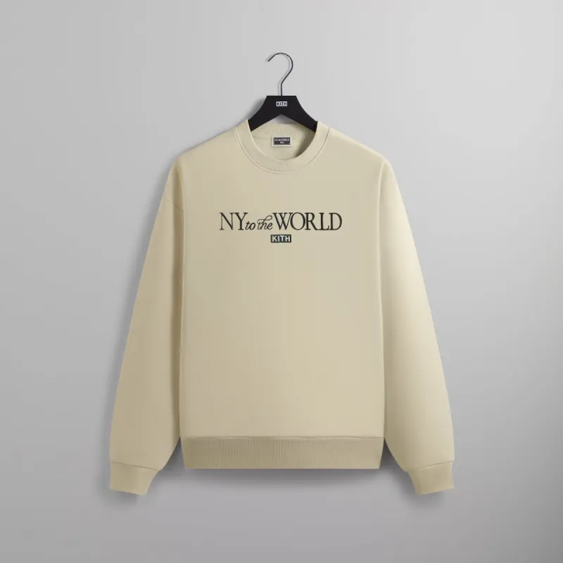 Kith NY to the World Signature Nelson Crewneck - Sandrift sold by Kith