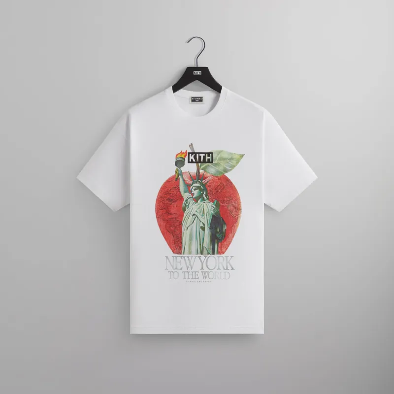 Kith NY to the World Liberty Apple Vintage Tee - White sold by Kith