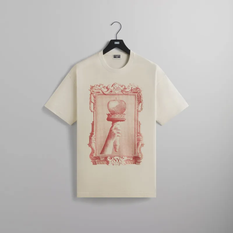 Kith NY to the World Liberty Apple Flame Vintage Tee - Sandrift sold by Kith