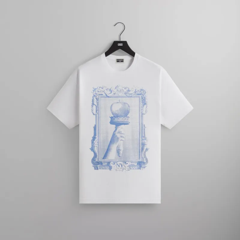 Kith NY to the World Liberty Apple Flame Vintage Tee - White sold by Kith