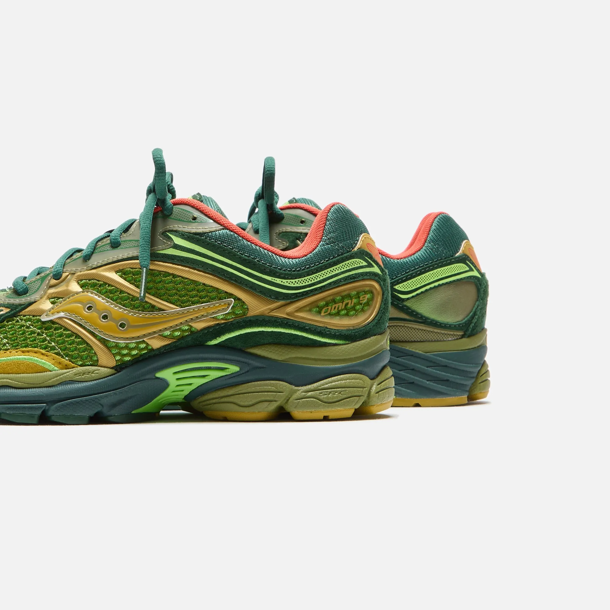 Saucony x Starcow Progrid Omni 9 - Green / Orange sold by Kith product image thumbnail 3