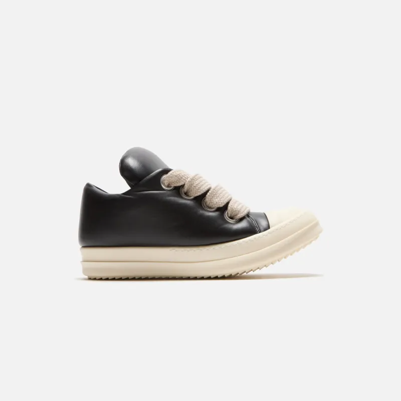 Rick Owens Scarpe in Pelle Jumbo Laced Padded Low Sneakers - Dark Dust / Milk sold by Kith