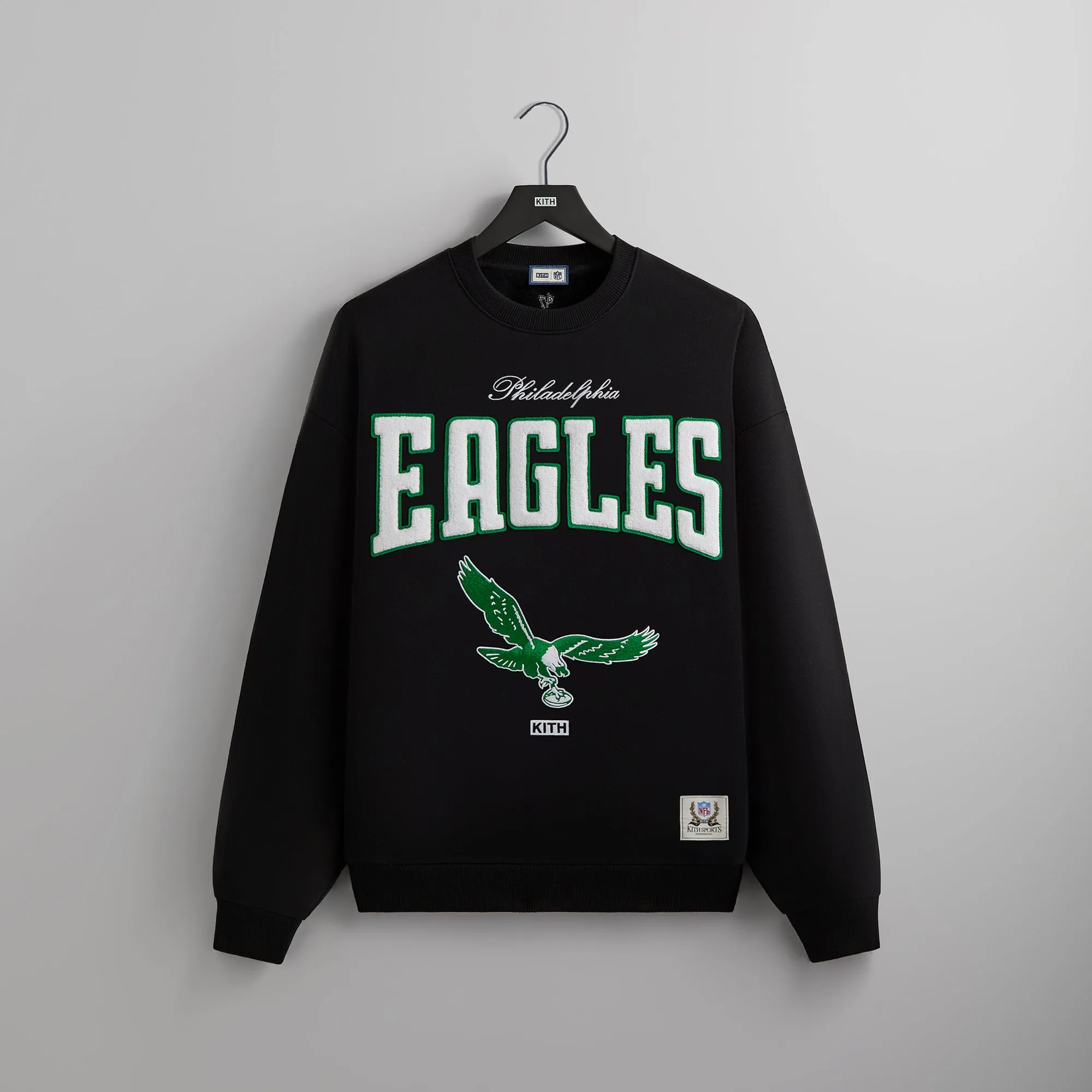 Kith & '47 for the NFL: Eagles Nelson Crewneck - Black sold by Kith