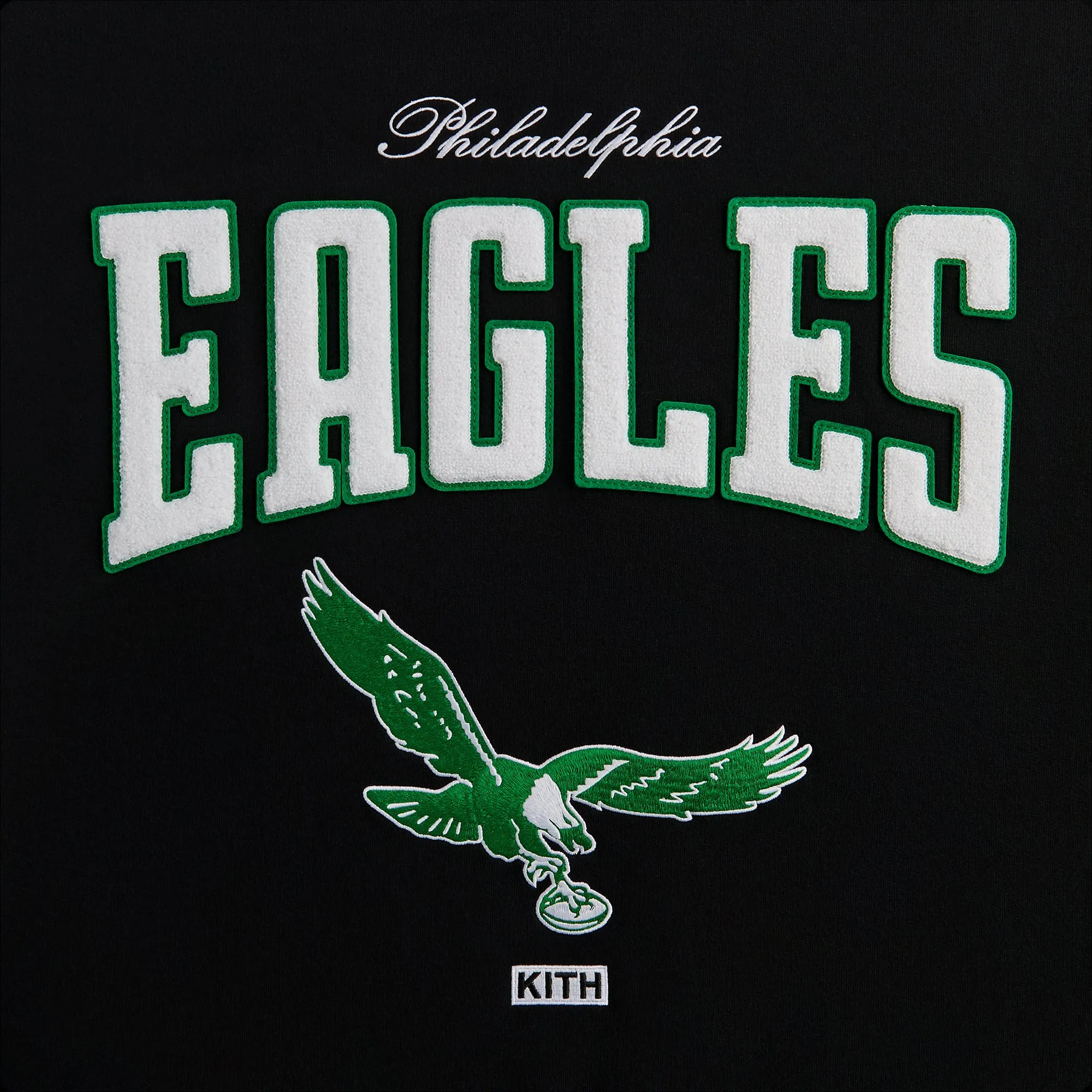 Kith & '47 for the NFL: Eagles Nelson Crewneck - Black sold by Kith product image thumbnail 3