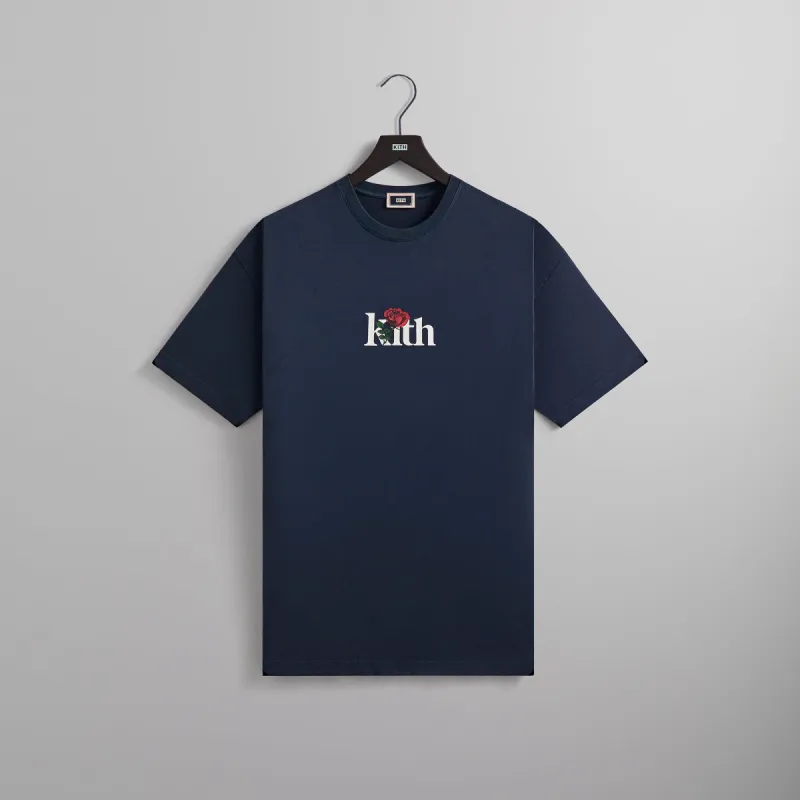 Kith Rose Serif Tee - Nocturnal sold by Kith