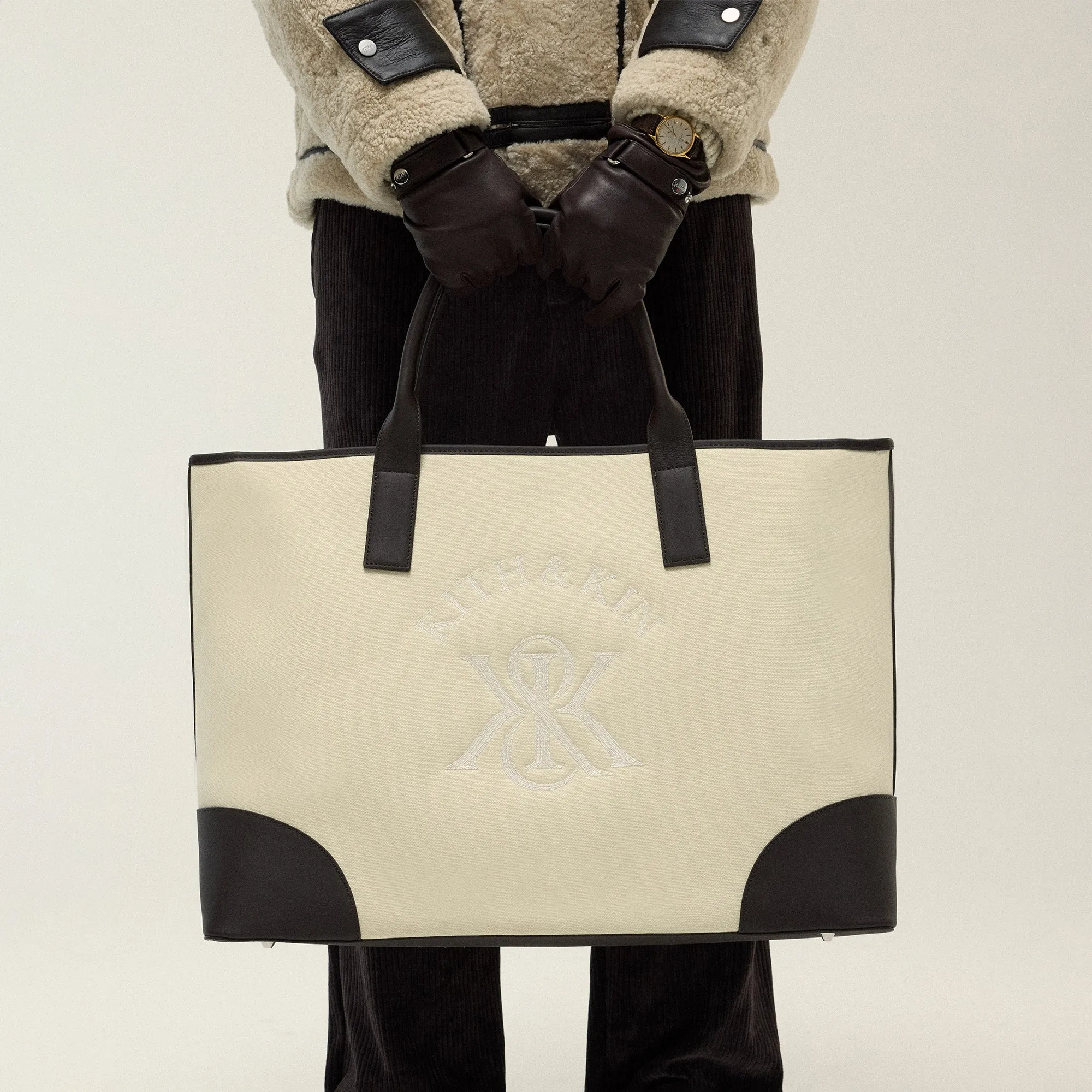 Kith Leather Trimmed Canvas Tote - Sandrift sold by Kith product image thumbnail 2