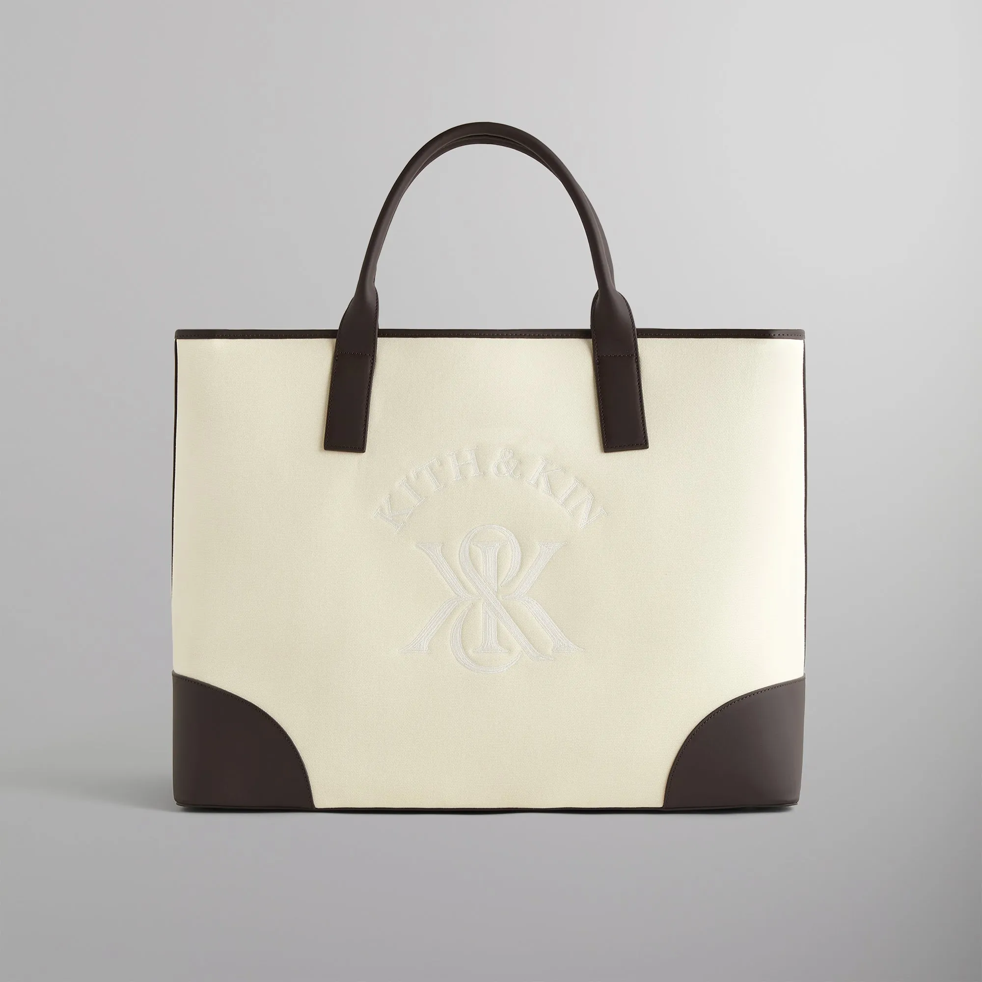 Kith Leather Trimmed Canvas Tote - Sandrift sold by Kith