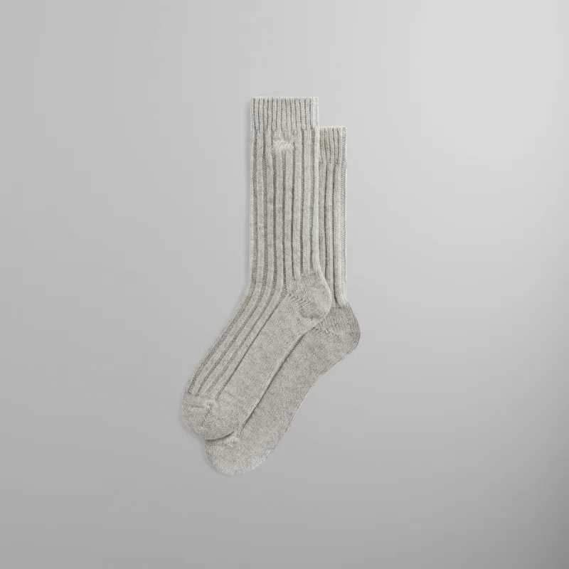 Kith Wool Socks - Light Heather Grey sold by Kith