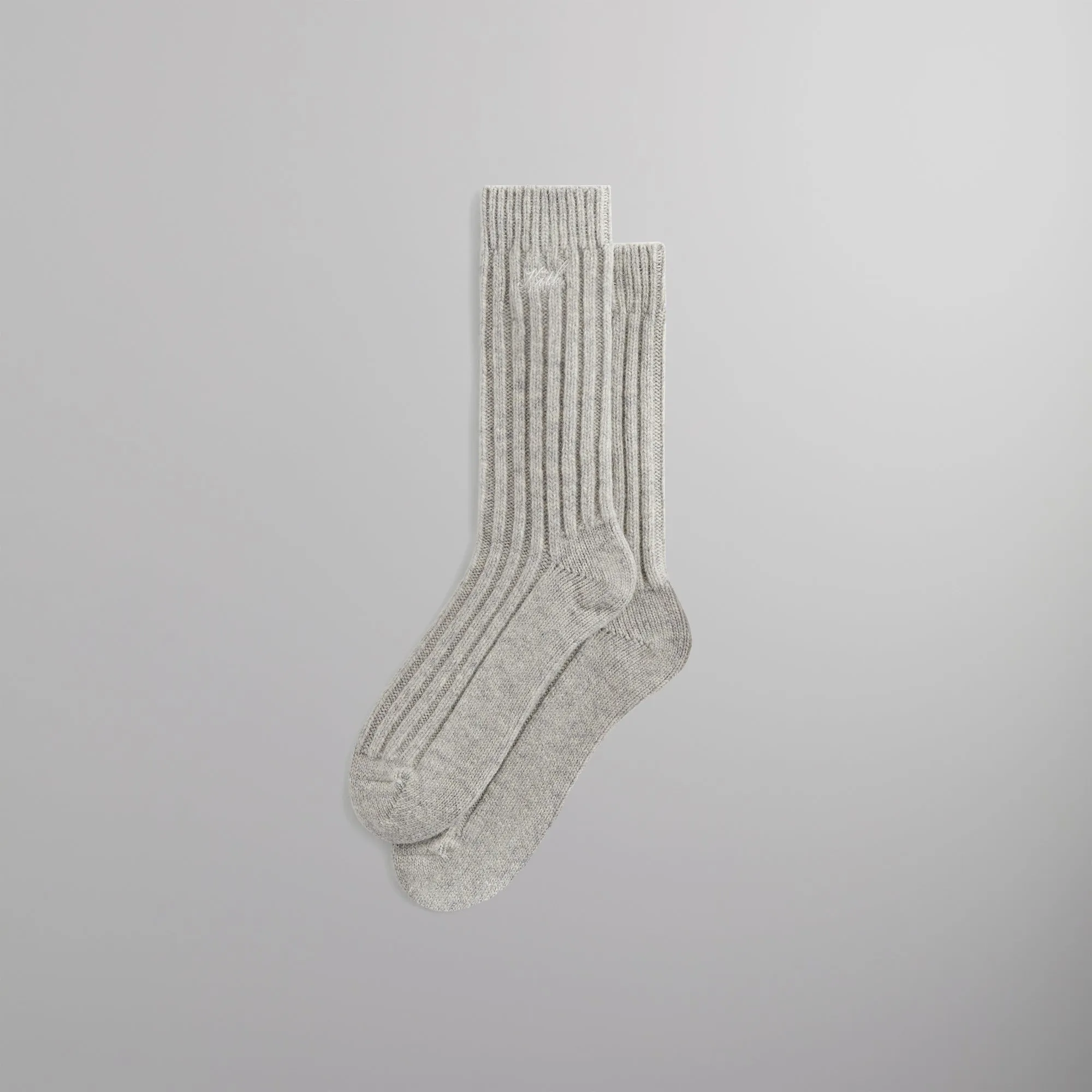 Kith Wool Socks - Light Heather Grey sold by Kith