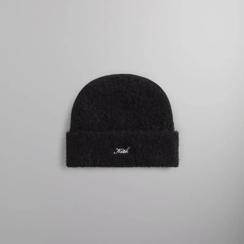 Kith Speckled Boucle Mia Beanie - Black sold by Kith