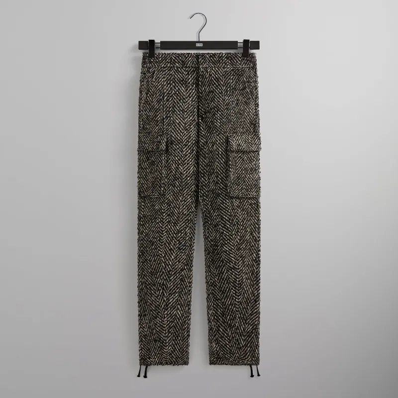 Kith Oversized Herringbone Bristol Cargo Pant - Black sold by Kith