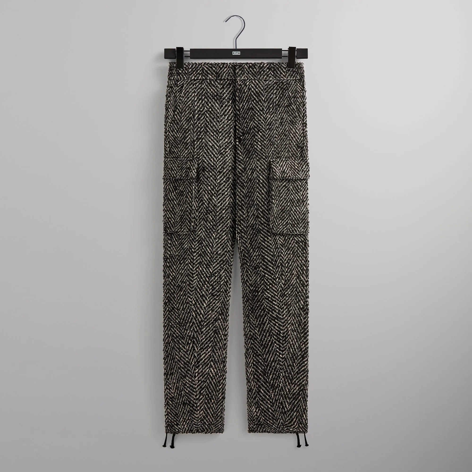 Kith Oversized Herringbone Bristol Cargo Pant - Black sold by Kith