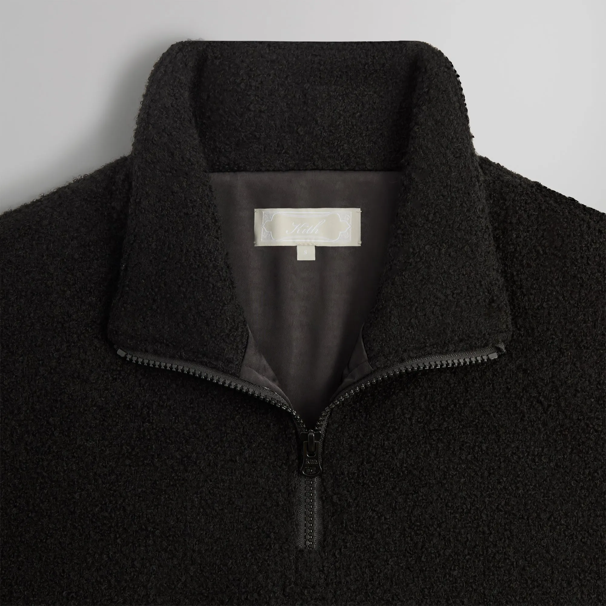 Kith Tweed Eric Quarter Zip Pullover - Black sold by Kith product image thumbnail 3