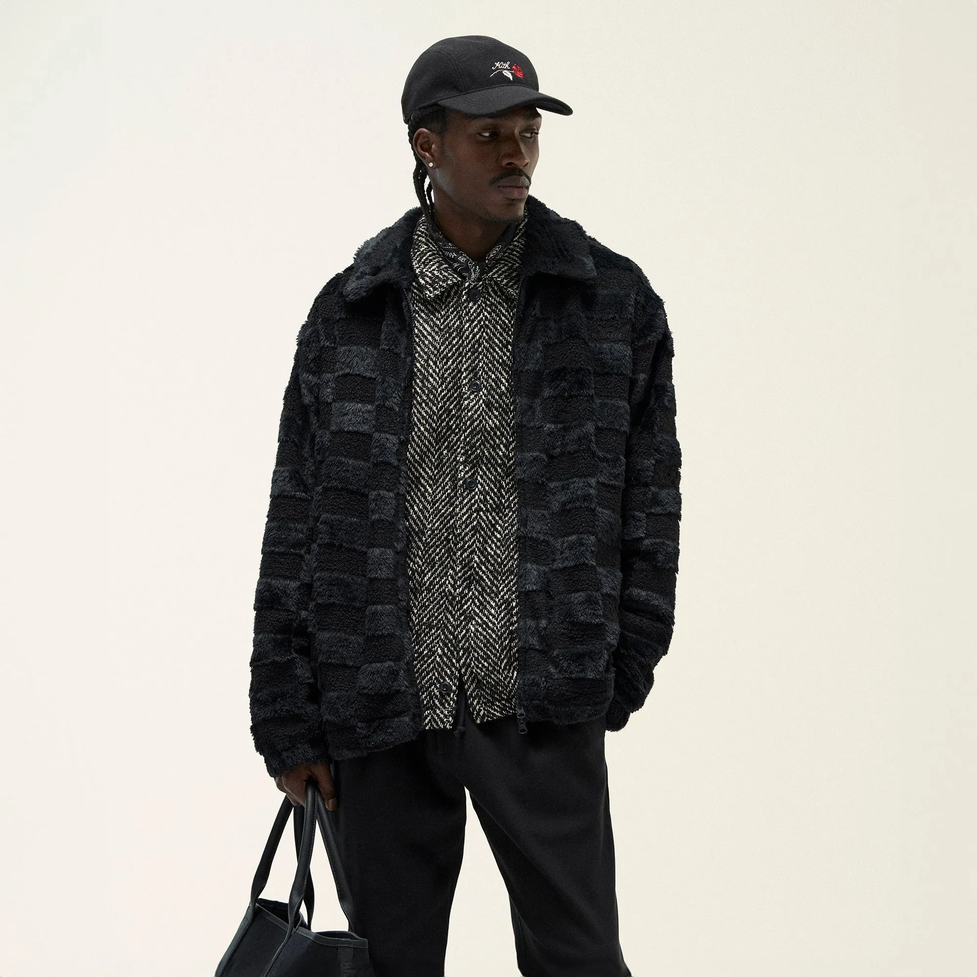 Kith Lloyd Faux Fur Coaches Jacket - Black sold by Kith product image thumbnail 2
