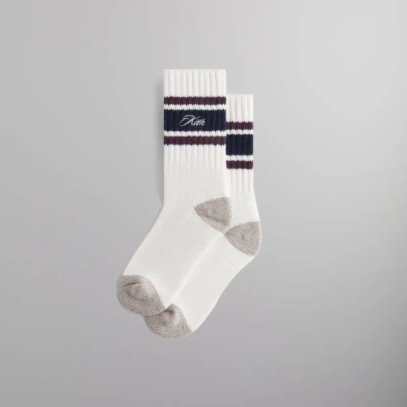 Kith Striped Chunky Crew Socks - Rave made by Kith