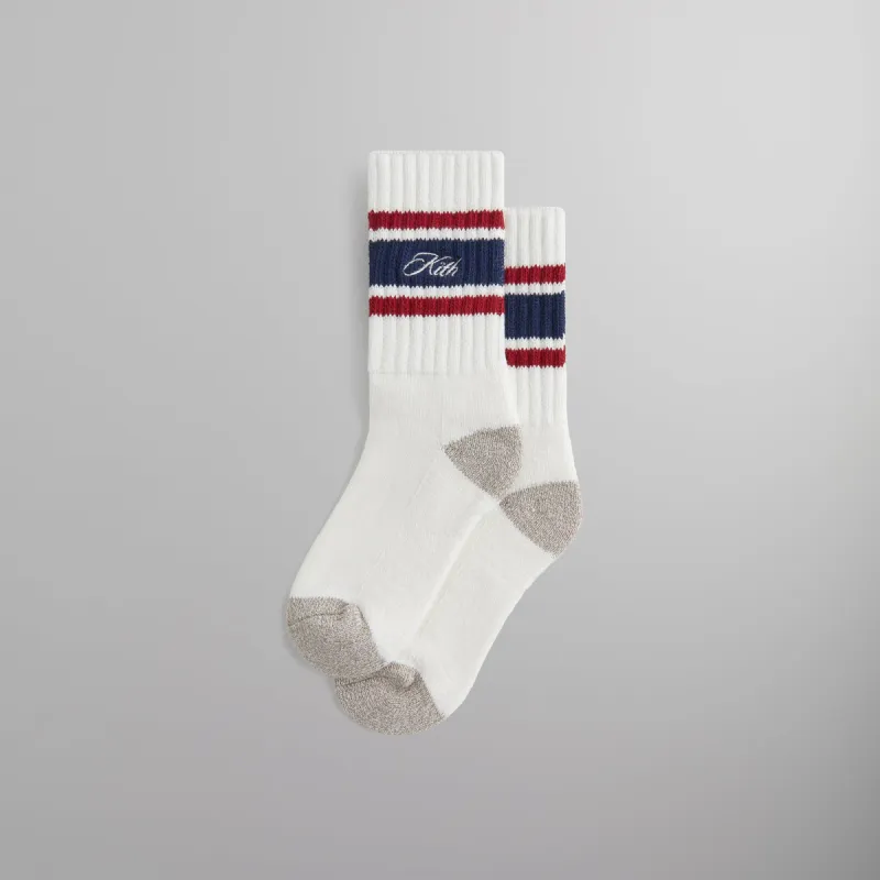 Kith Striped Chunky Crew Socks - Nocturnal made by Kith