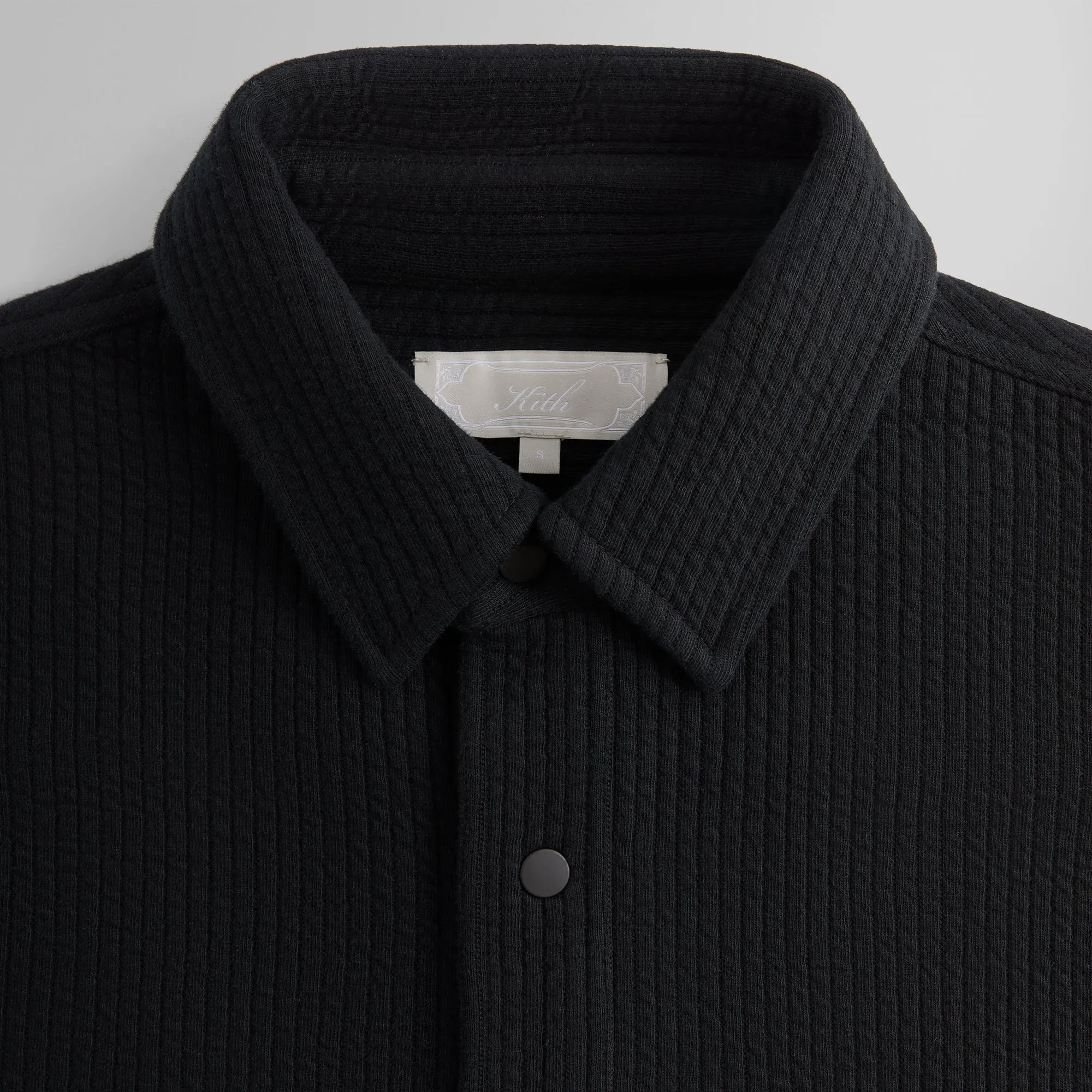 Kith Striped Interlock Ginza Shirt - Black sold by Kith product image thumbnail 3