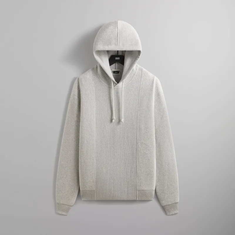 ★24SS★Kith Striped Interlock Williams III Hoodie Kith Striped Interlock Williams III Hoodie - Light Heather