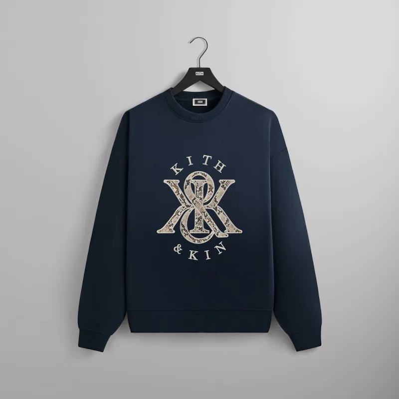 Kith K&K Python Nelson Crewneck - Nocturnal sold by Kith
