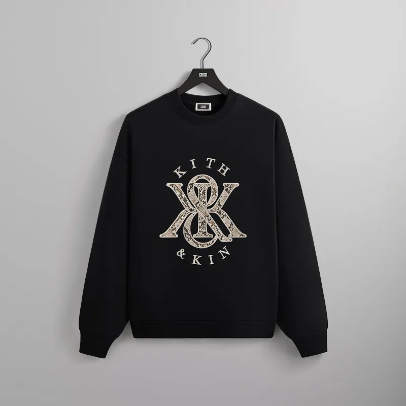 Kith K&K Python Nelson Crewneck - Black sold by Kith