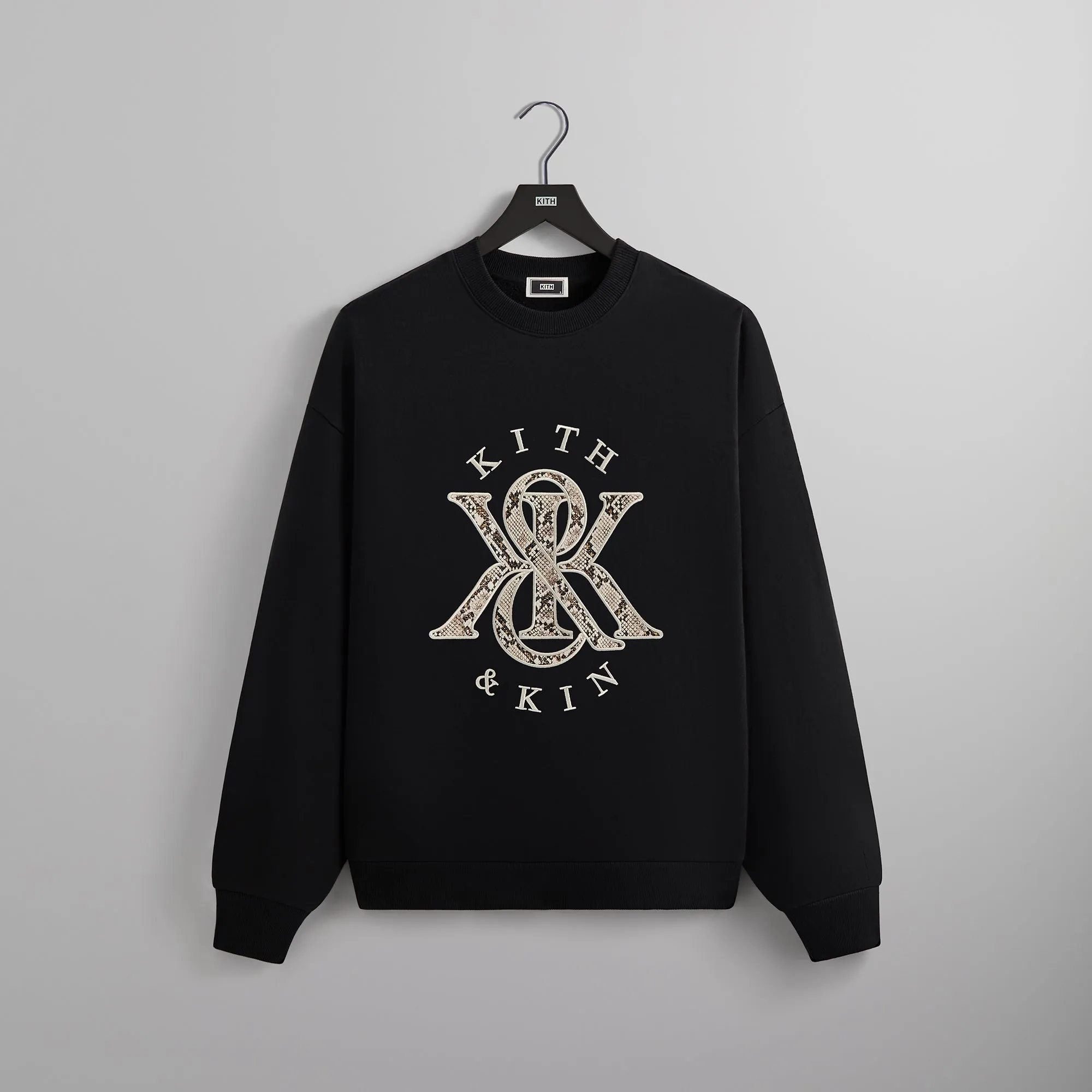 Kith K&K Python Nelson Crewneck - Black sold by Kith
