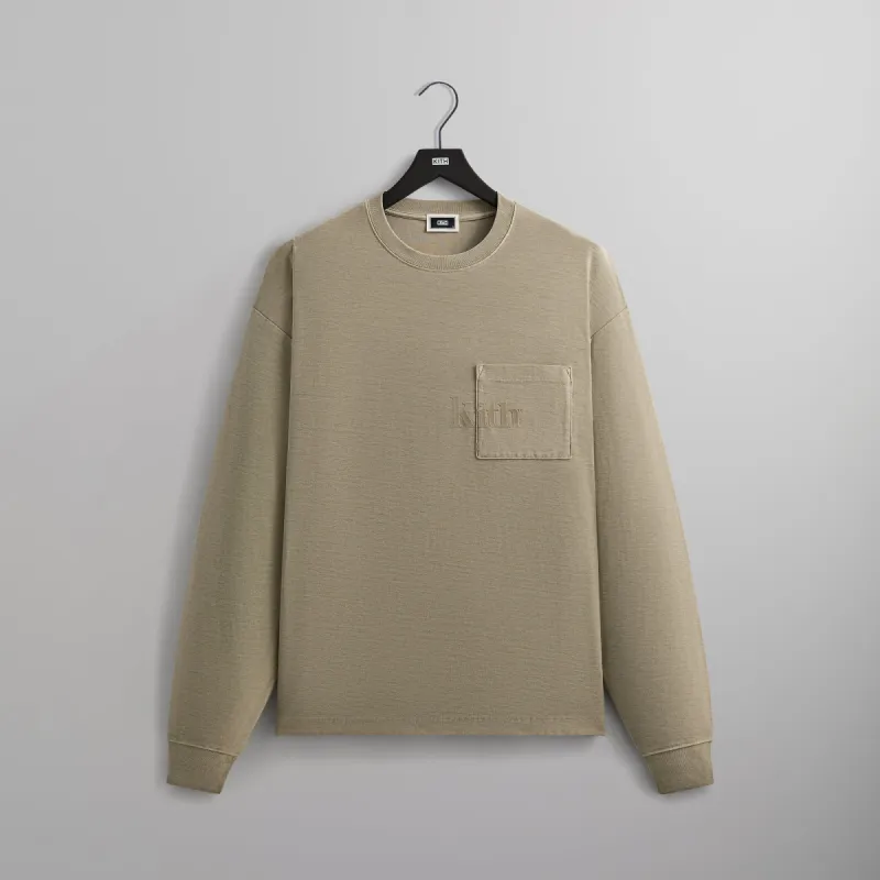 Kith Long Sleeve Quinn Tee - Plaster sold by Kith