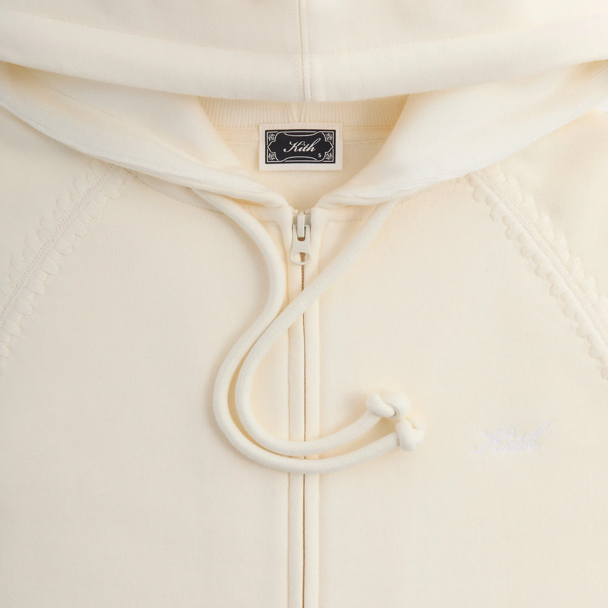 Kith Vale Raglan Full Zip Hoodie - Sandrift sold by Kith product image thumbnail 3