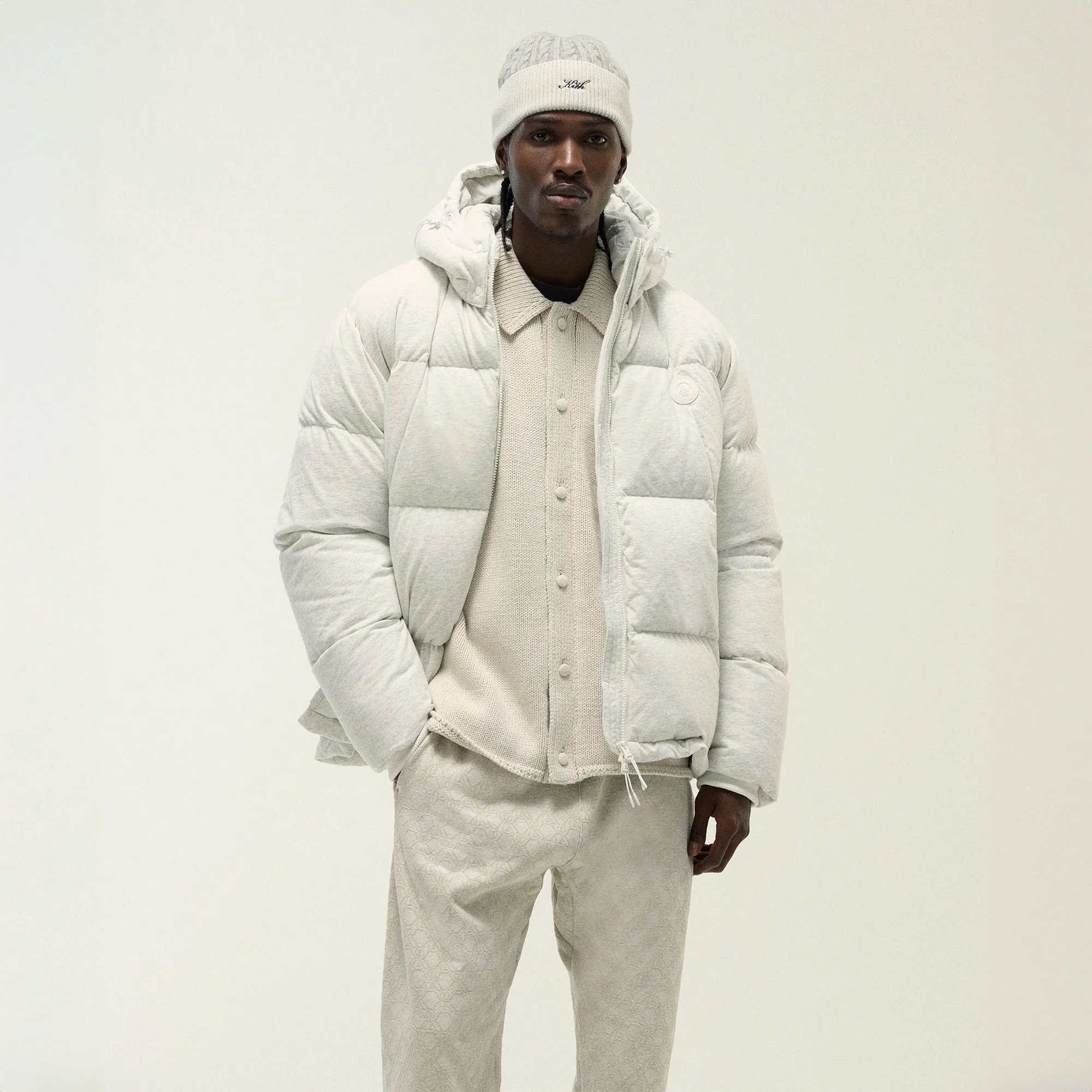 Kith Jersey Midi Puffer - Hero Heather sold by Kith product image thumbnail 2