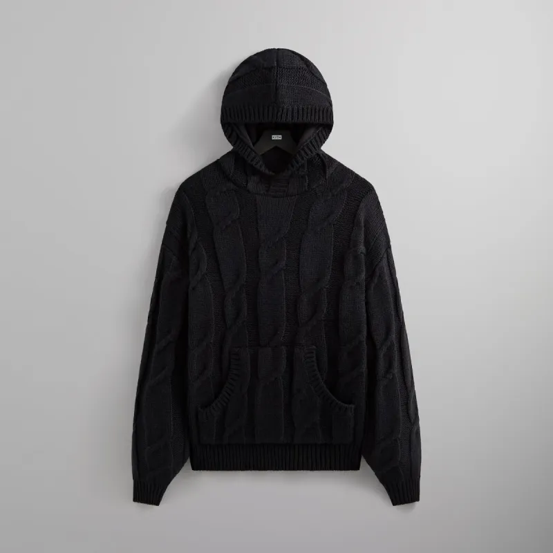 Kith Knit Elliot Hoodie - Black sold by Kith