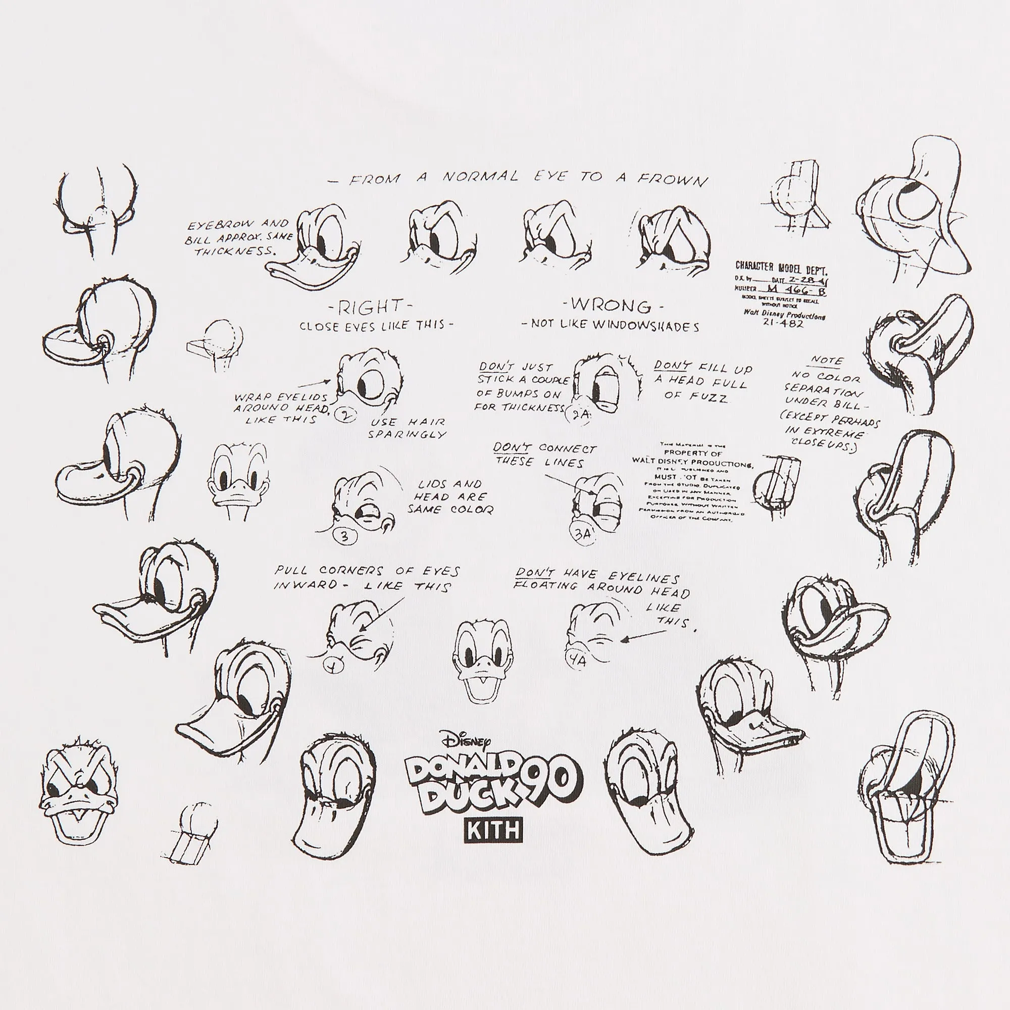 Disney | Kith for Donald Duck Sketch Vintage Tee - White sold by Kith product image thumbnail 4