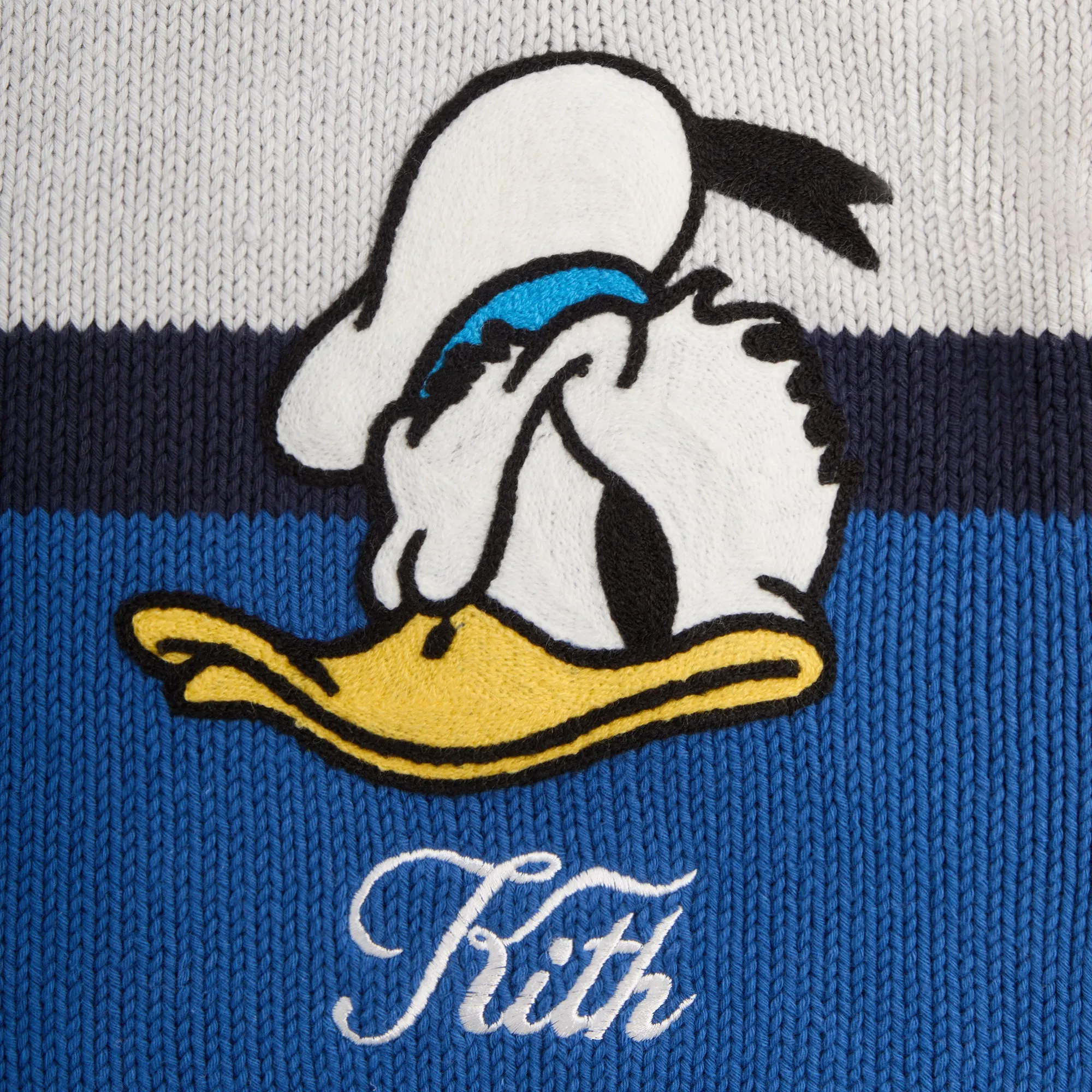 Disney | Kith for Donald Duck Quarter Zip Wyona Sweater - Light Heather Grey sold by Kith product image thumbnail 3